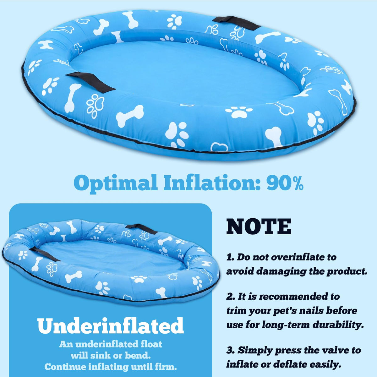 Vortexain 16-foot rope attachment helps prevent drifting during water play
