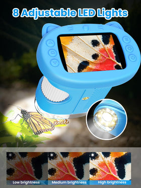 Photo and video mode captures memories for later review.