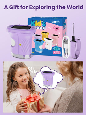 Safety-focused precautions help kids use the Vorth microscope confidently
