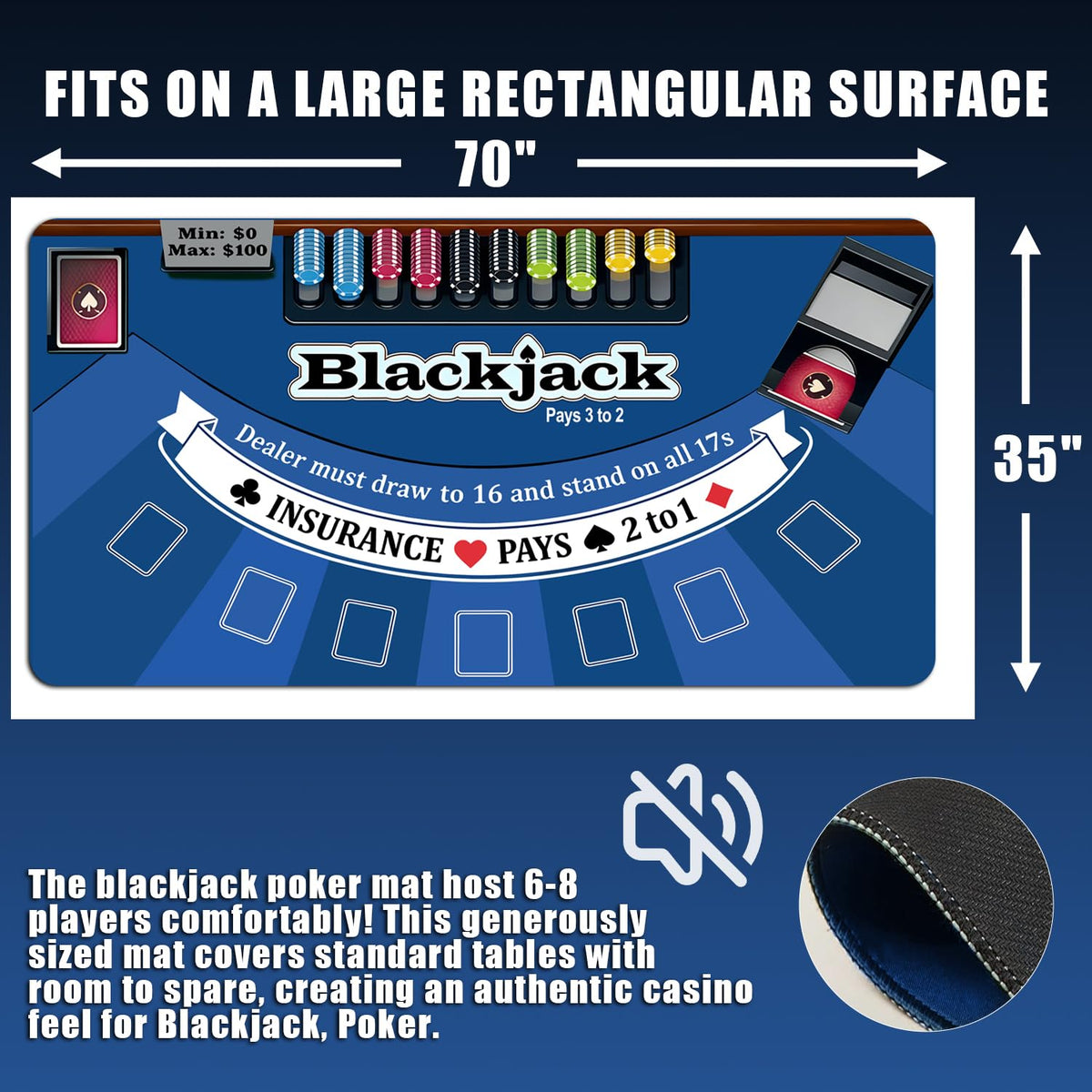 Vortissza tear-resistant polyester surface resists wear during long game nights.