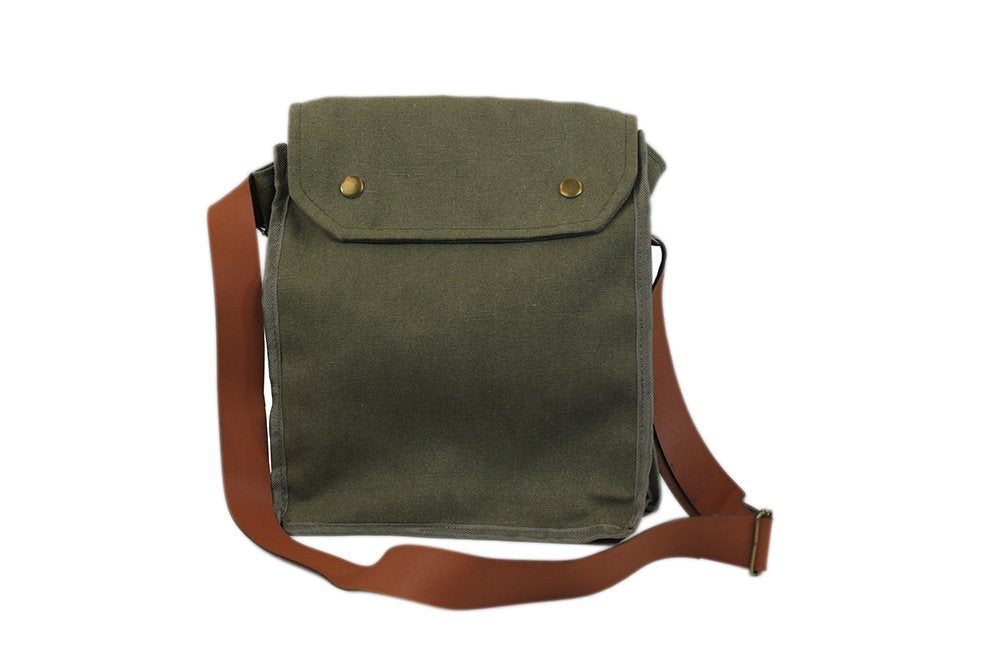 Vosariy gas mask bag shows three drainage holes for authentic function.
