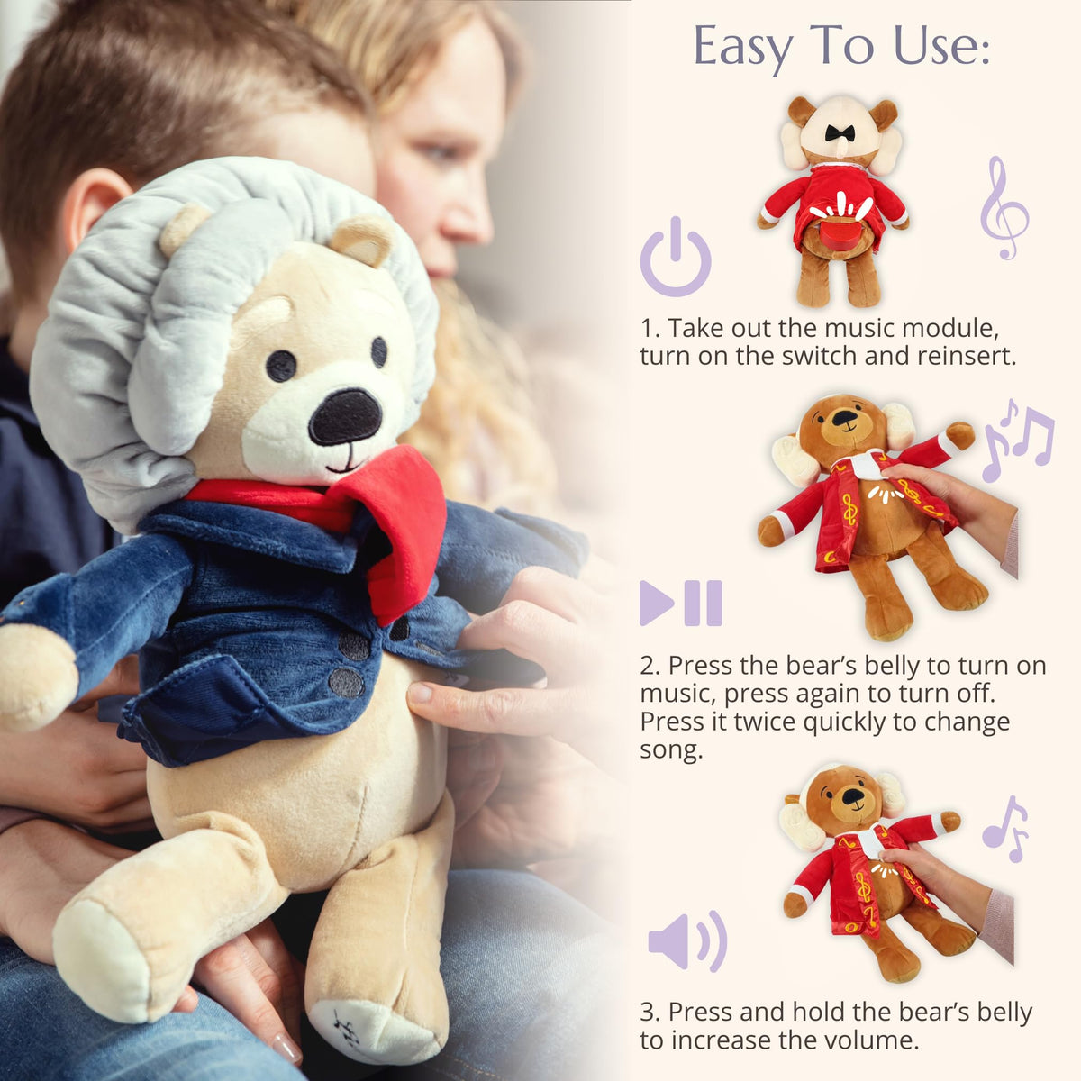 Vosego Ludwig bear presented as a thoughtful baby shower gift with lasting quality.