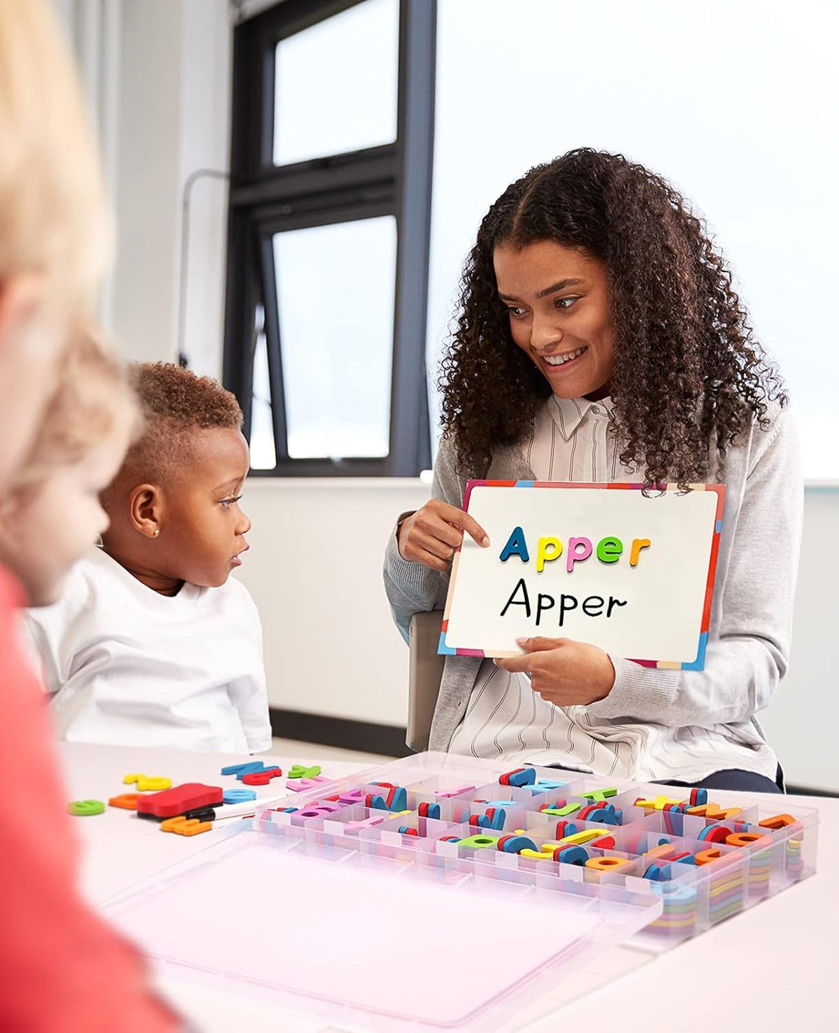 VoSinrly letters attach to fridge or board for quick spelling play