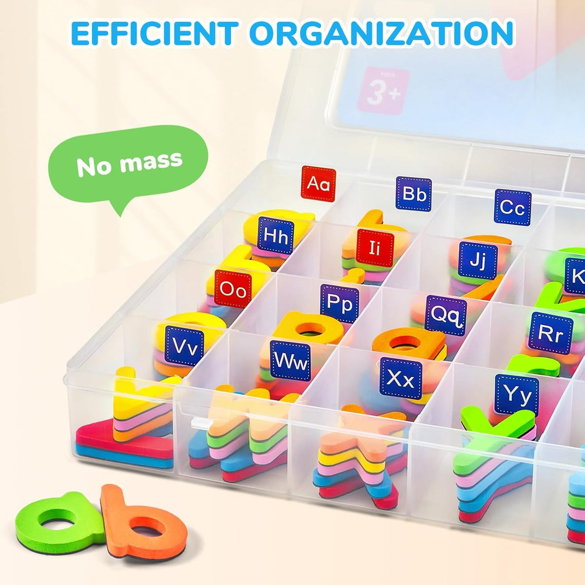 VoSinrly sturdy storage box keeps 234 letters organized