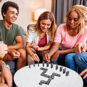 Vovotuzzi dominoes travel-friendly box supports camping nights.