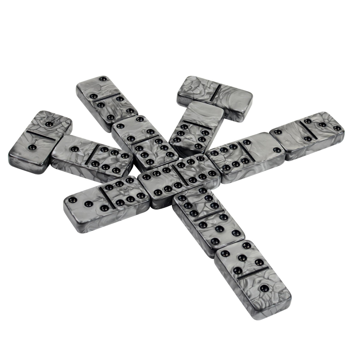 Vovotuzzi domino set in a PU wooden box for easy storage.