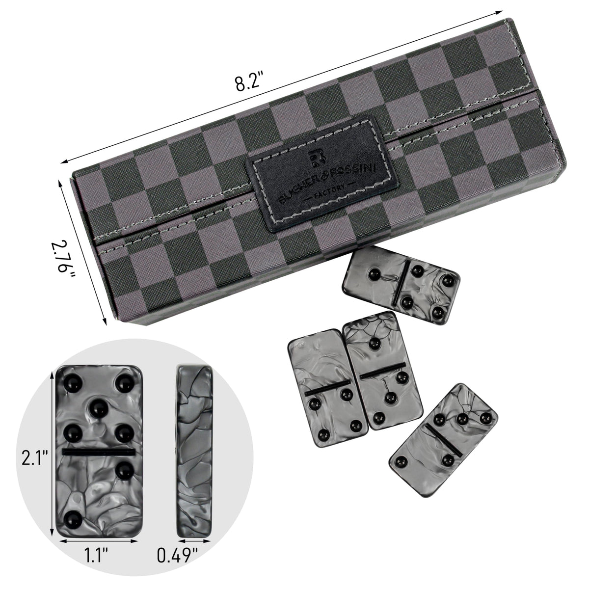 Vovotuzzi dominoes with rounded corners for safe indoor play.