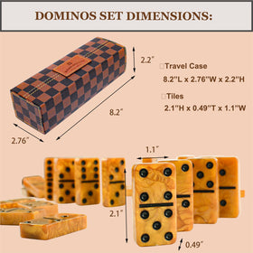 Vovotuzzi double six set showcases a complete 28-tile collection