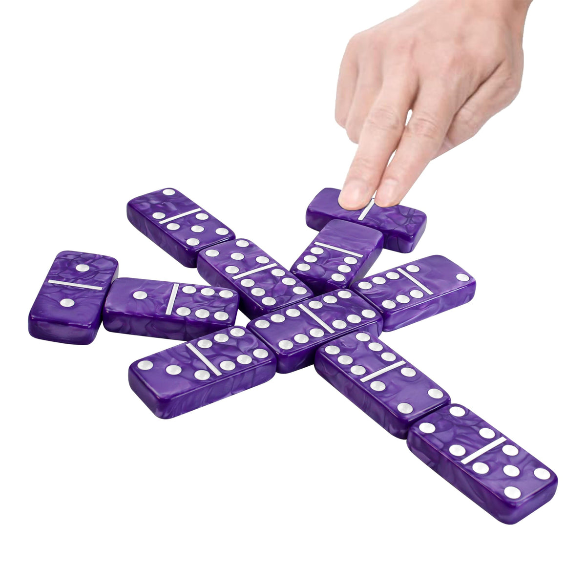 Vovotuzzi dominoes close-up showing faux marble texture ideal for decor