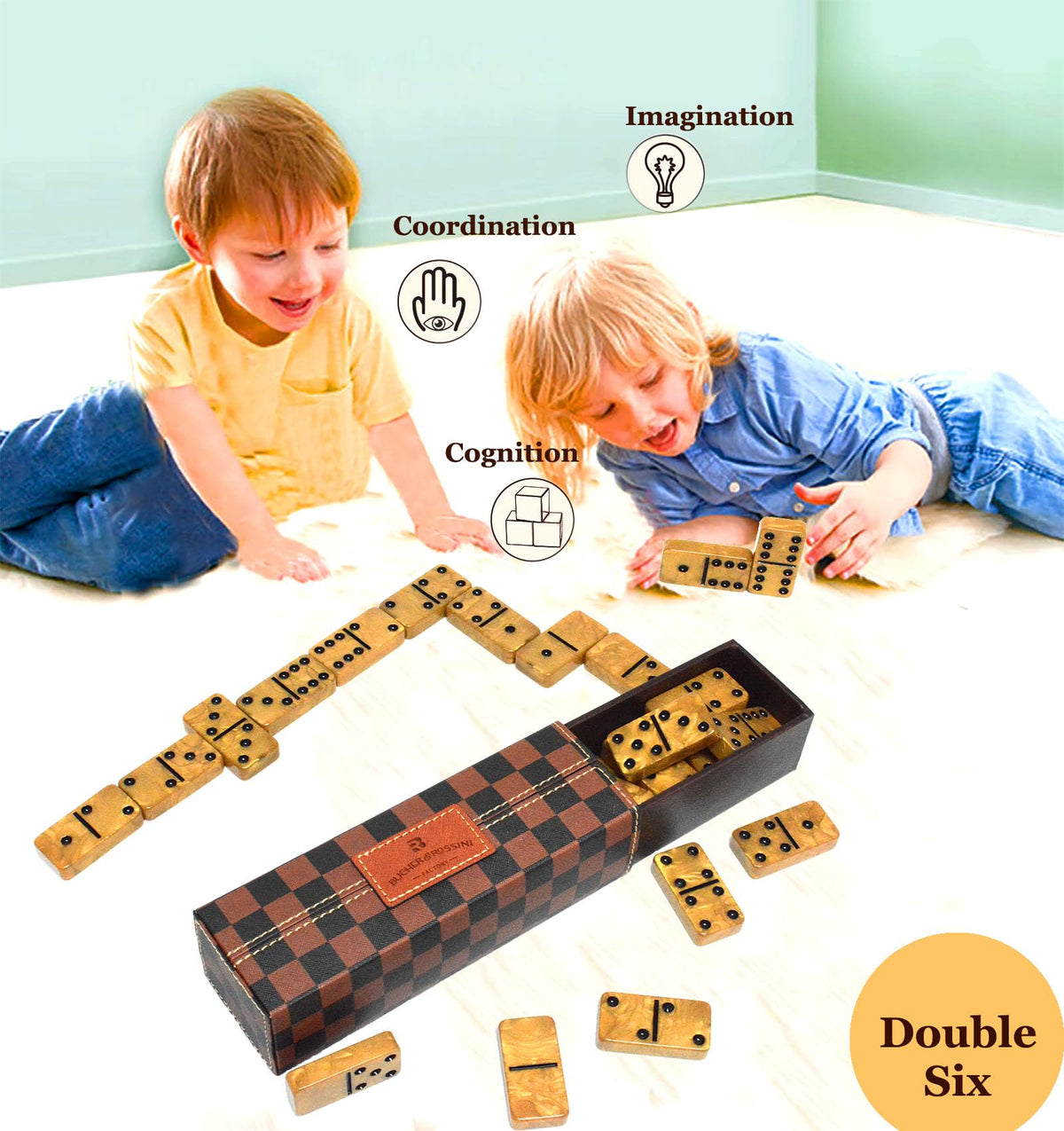 Vovotuzzi travel-friendly domino set is easy to carry