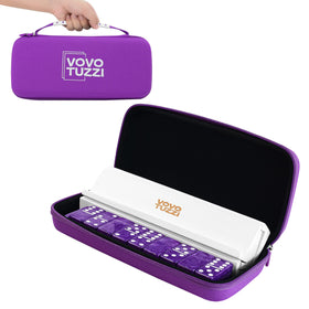 Vovotuzzi purple dominoes travel-ready for on-the-go play.