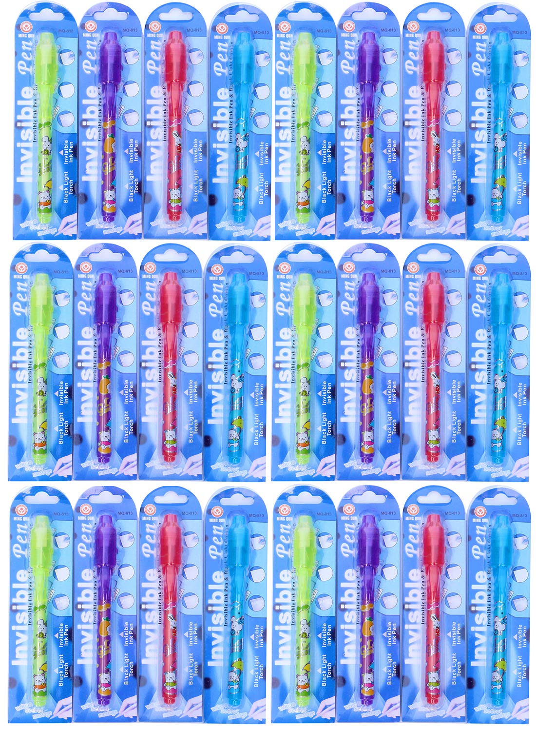 VOVRU invisible ink pen set of 24 for secret messages and party favors.