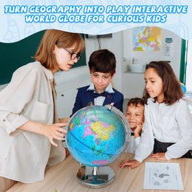 Voxelure globe with double-bearing bracket for easy angles
