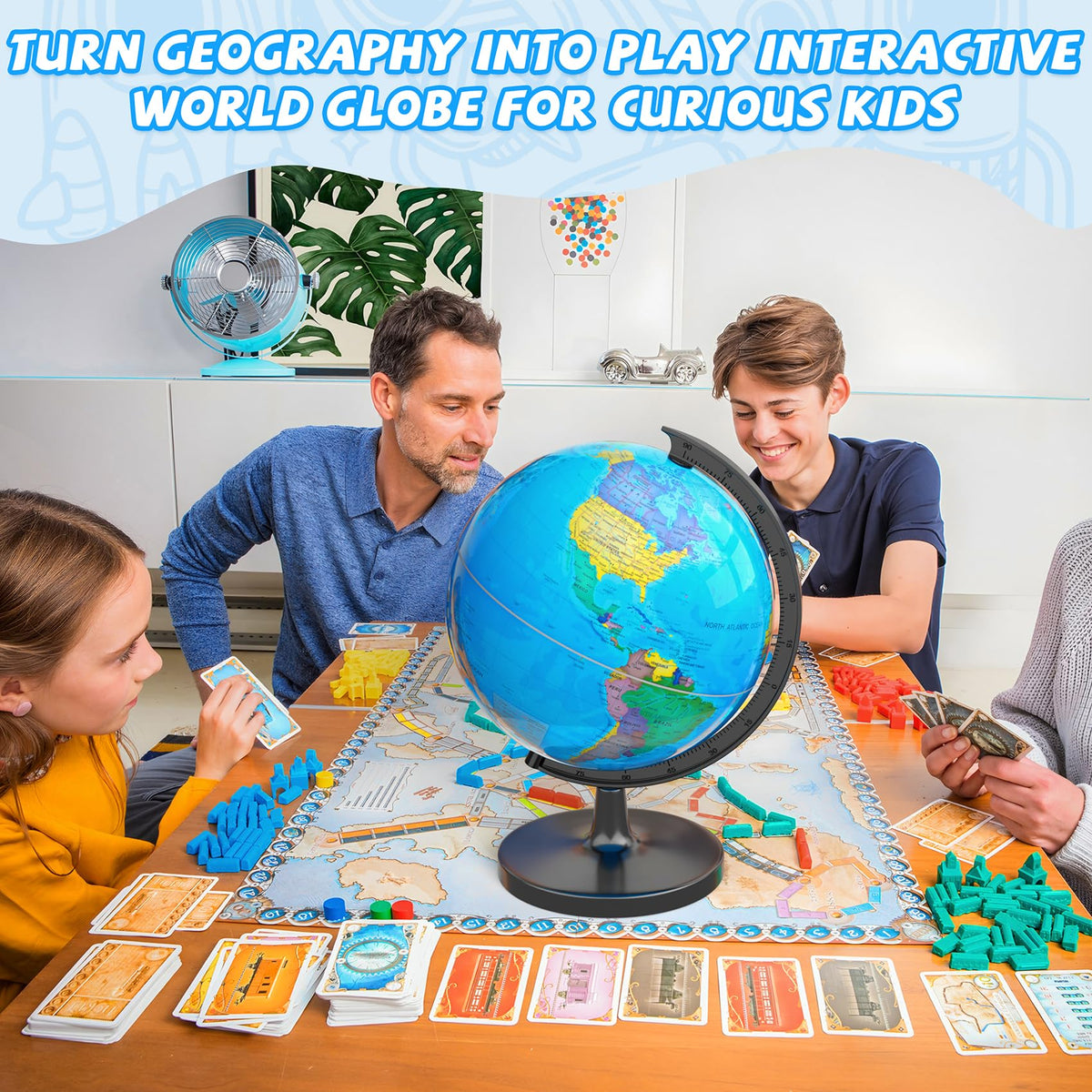 Voxelure globe ideal for teachers and students in classrooms.