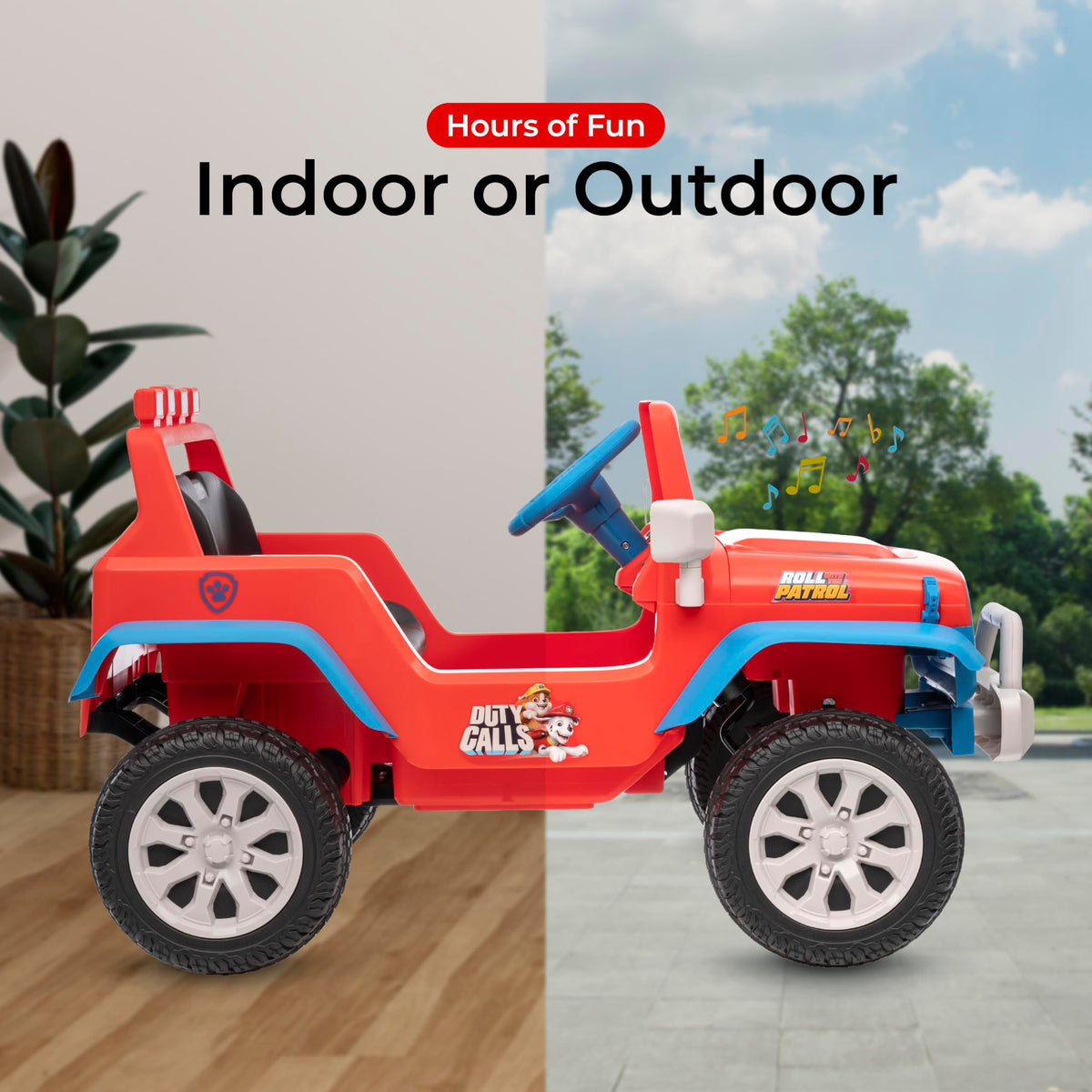 Voyager Paw Patrol 12V car with press-button start for easy driving