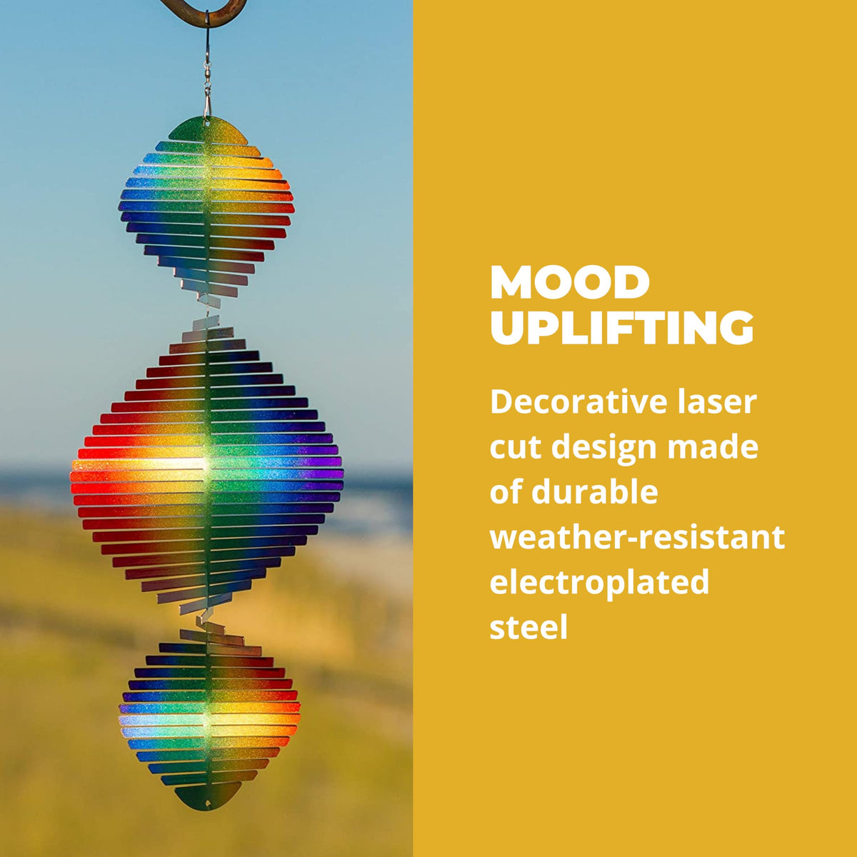 VP Home rainbow wind art for outdoor decor that stands up to weather.