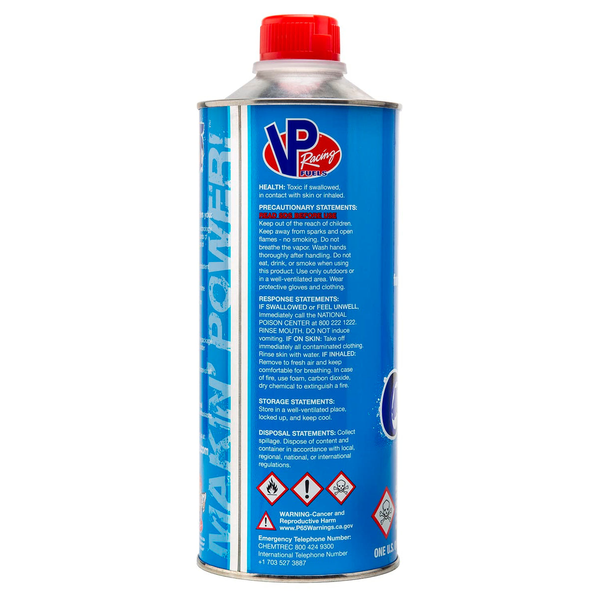 VP Racing Nitro fuel label close up showing 20 percent mix compatibility for RC engines.