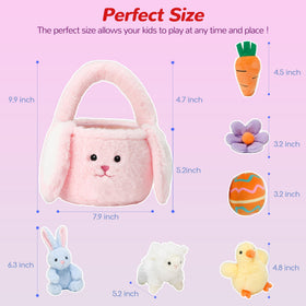Vposyako furry bag holds toys, perfect travel companion