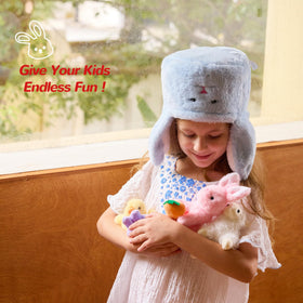 Vposyako Easter basket playset lamb plush soft companion for nap time and comfort