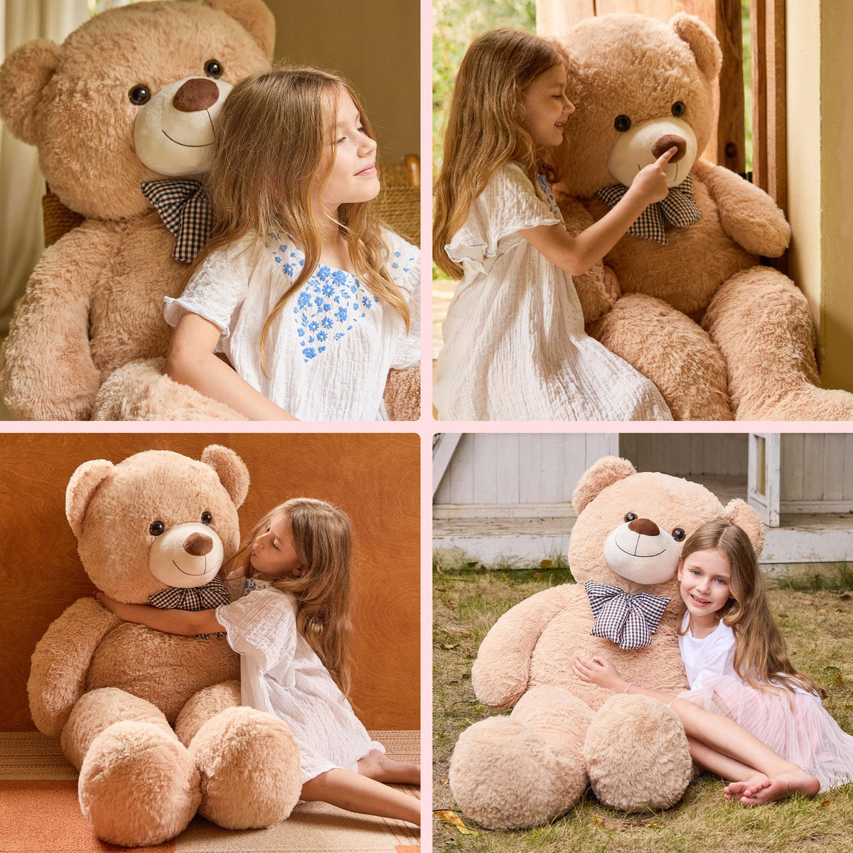 Vposyako Giant Teddy Bear care wash instruction shows easy upkeep and longevity