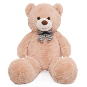 Vposyako Giant Teddy Bear front view shows a cuddly life-size companion for home