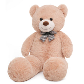 Vposyako Giant Teddy Bear soft plush fur closeup highlights premium softness and warmth