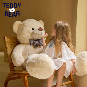 Vposyako giant teddy bear as living room decor with warm ambiance