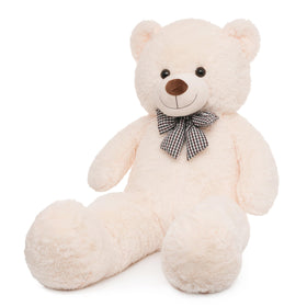Vposyako giant teddy bear close-up of soft plush fabric for cozy snuggles