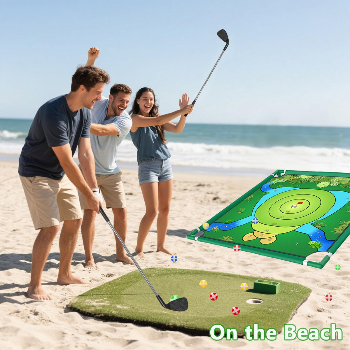 VQRZG backyard and beach scene for social play and skill shaping.