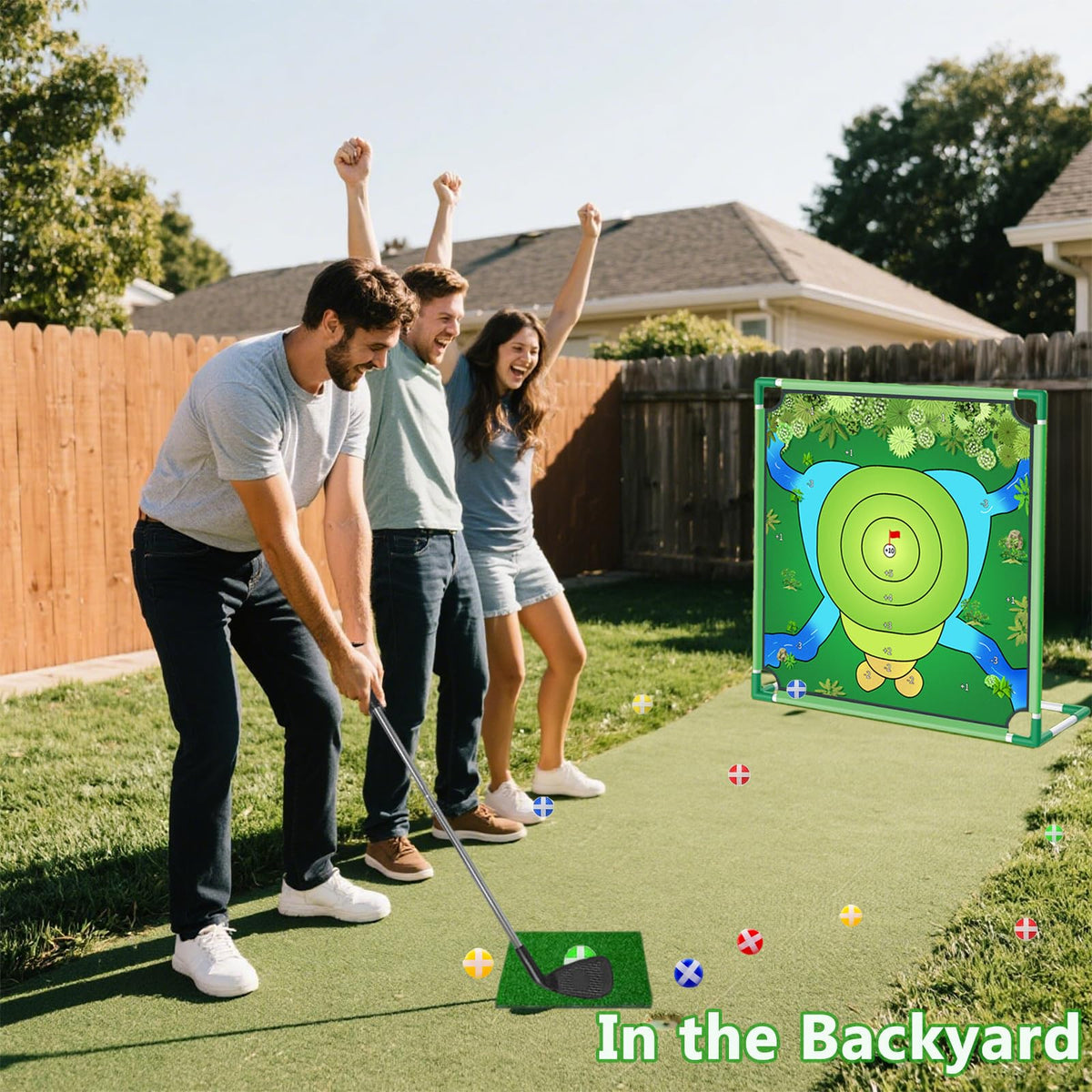 VQRZG portable folding design shown for travel-friendly backyard and beach fun.