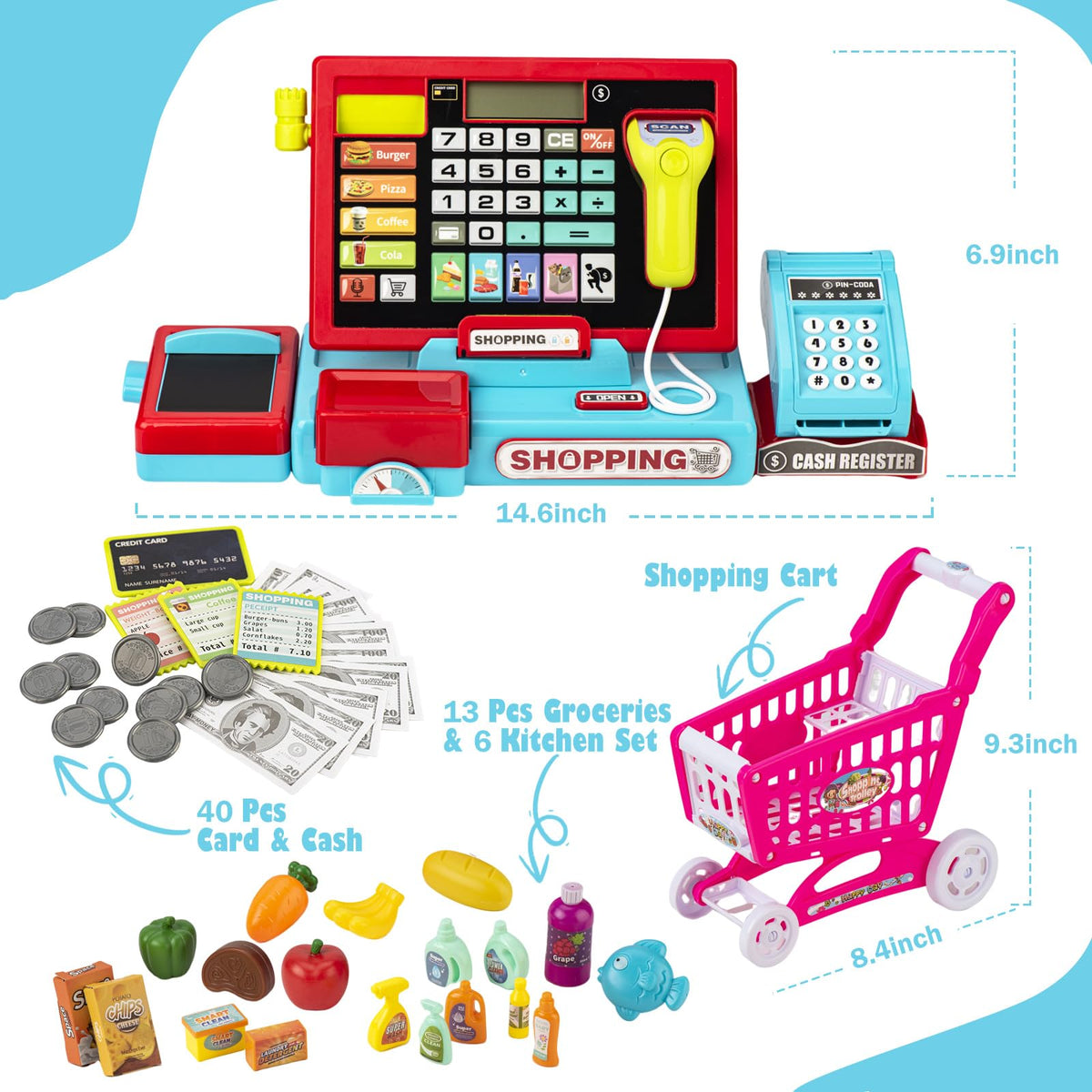VROGTIK alarm and microphone add lively, interactive pretend play moments.