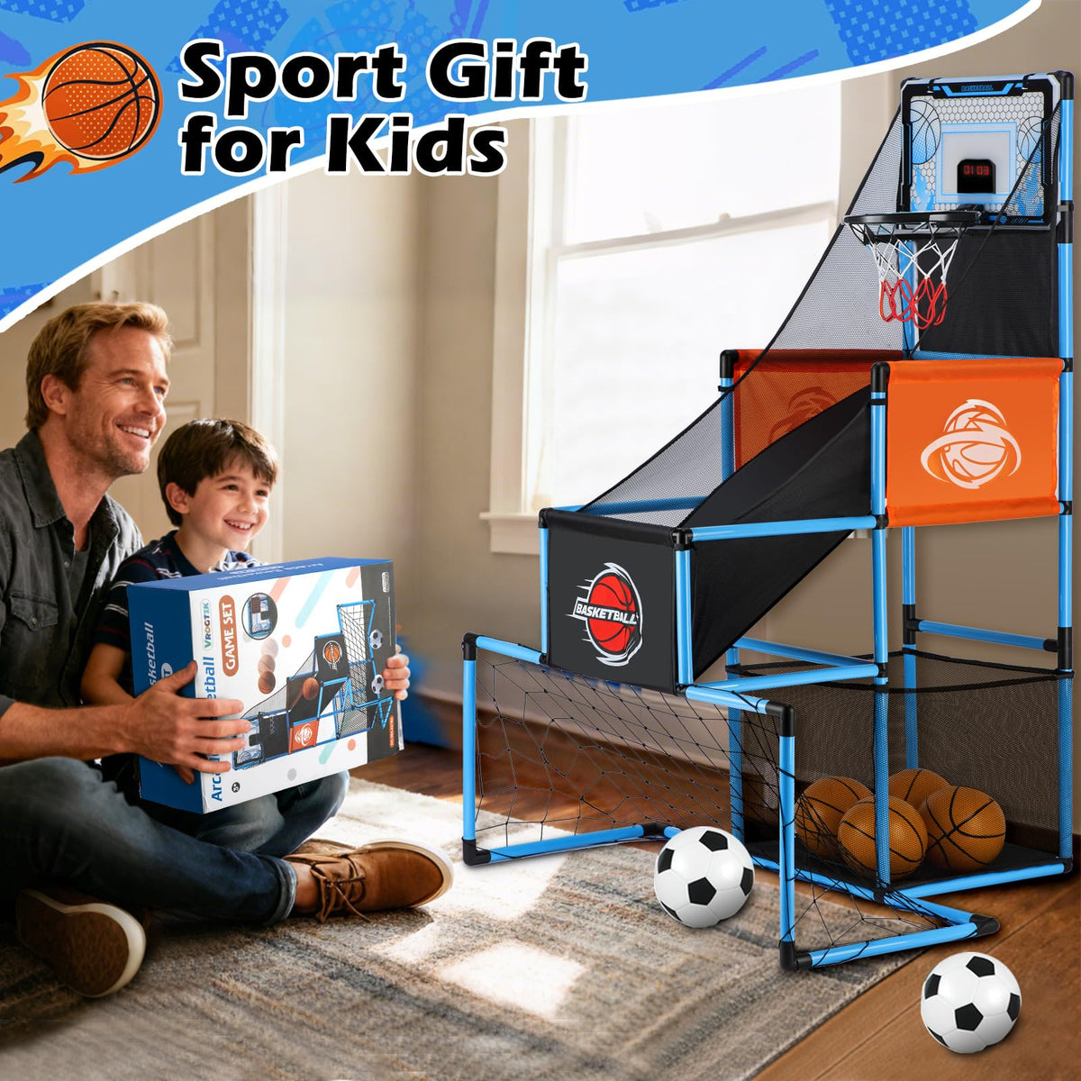 VROGTIK base with storage keeps extra balls neatly stored