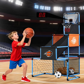 VROGTIK 2-in-1 basketball arcade backboard for versatile play indoors or outdoors