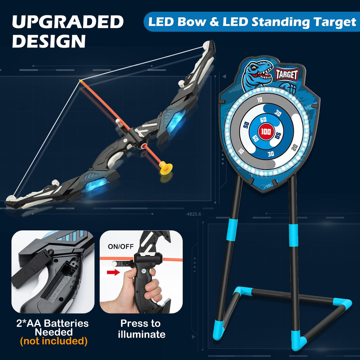 VROGTIK adjustable quiver keeps arrows organized during play.