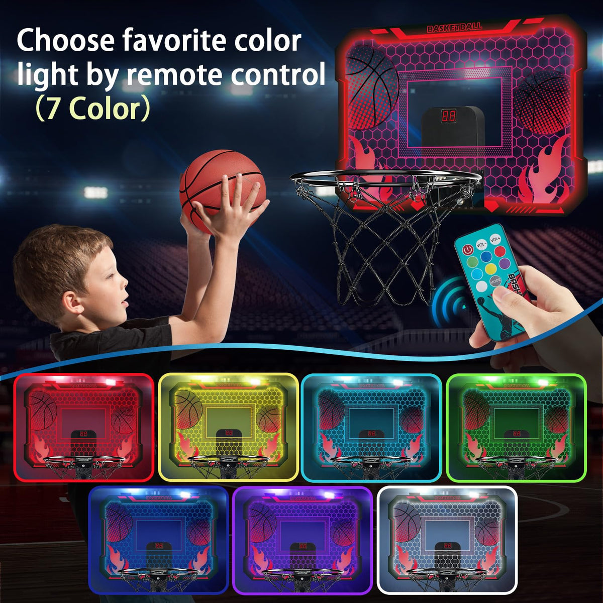 VROGTIK basketball hoop with scoreboard for friendly competition
