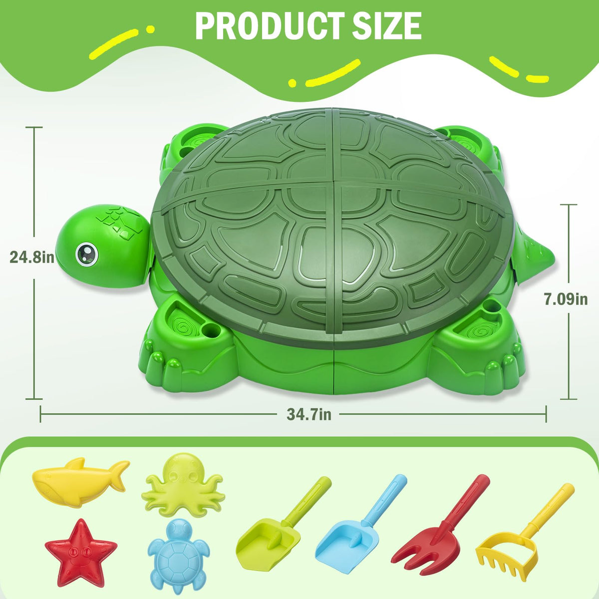 VROGTIK 8-piece beach toy set encourages creative sand play.