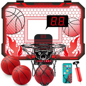 VROGTIK indoor basketball hoop with LED lights for energetic home play