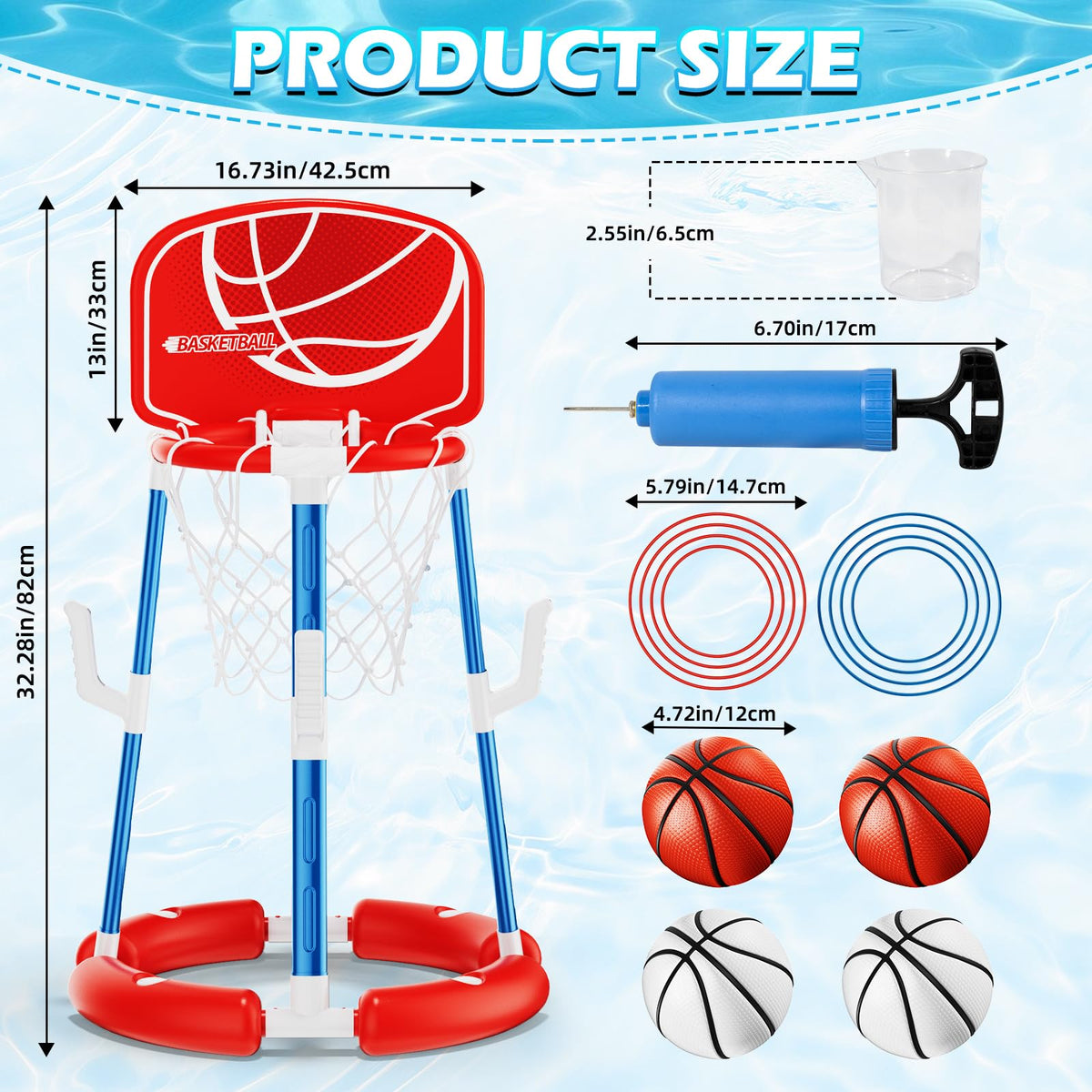 VROGTIK inflatable basketballs with easy grip for quick games