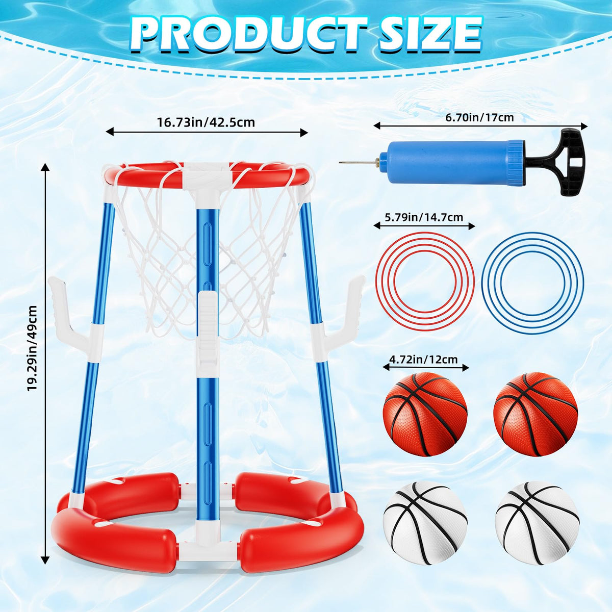 VROGTIK pool basketball hoop base stability ensures safe, sturdy poolside fun