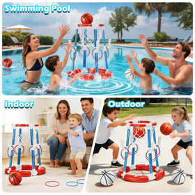 VROGTIK pool basketball hoop dunk action offers engaging water play for kids