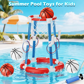 VROGTIK pool basketball hoop ring game highlights versatile pool play for families