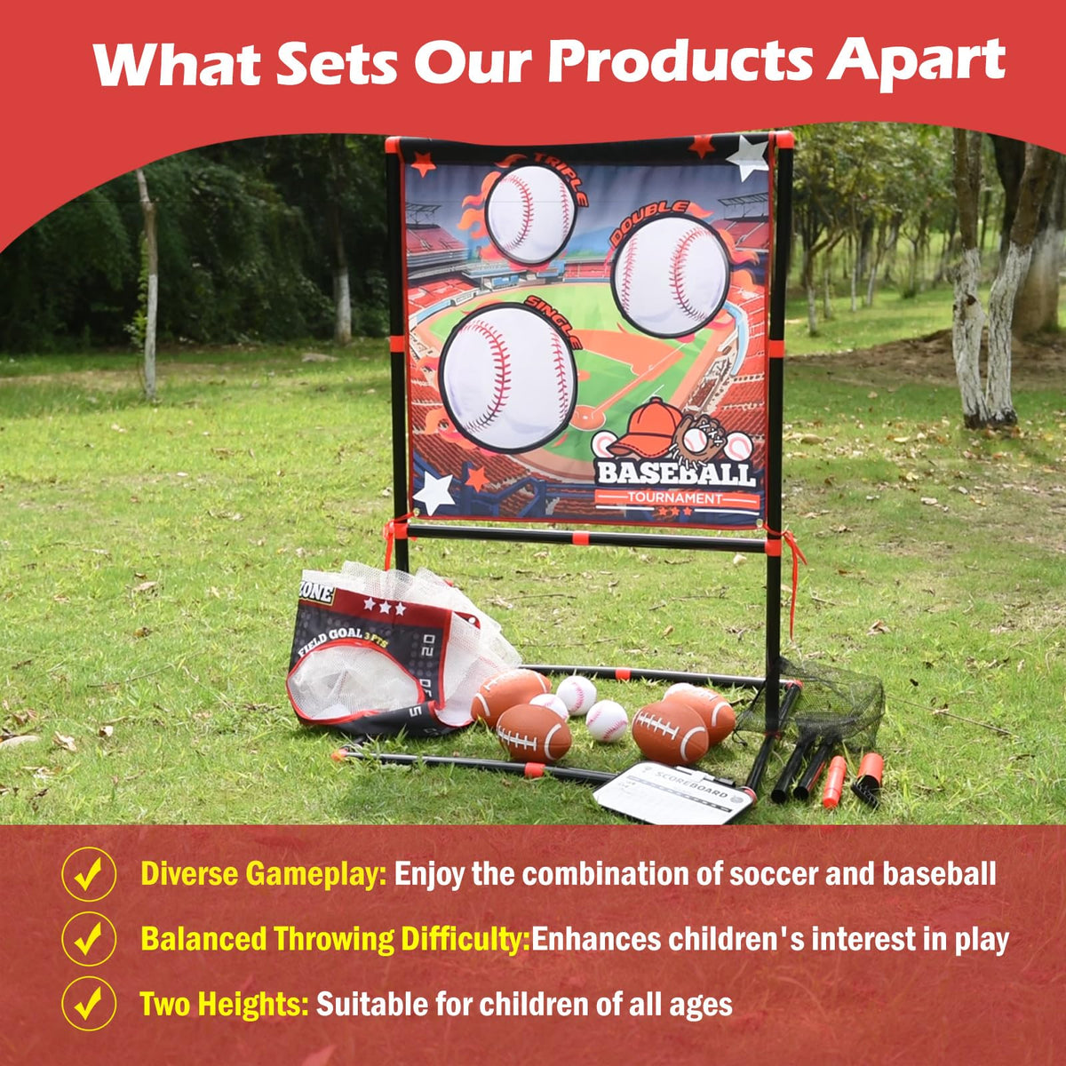 VROGTIK portable outdoor toss game for camping trips and beach days