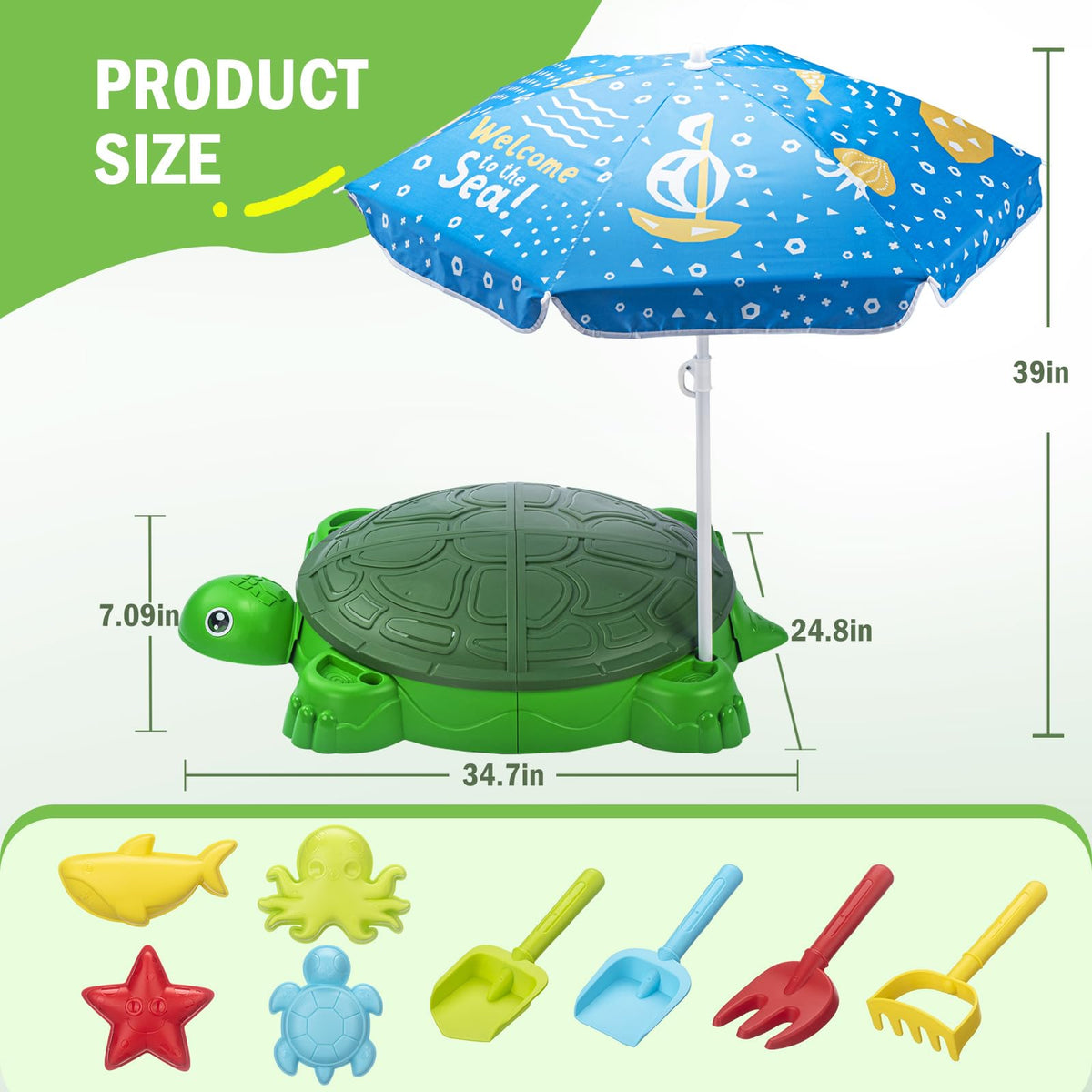 VROGTIK 8-piece beach toy set enhances sensory exploration.