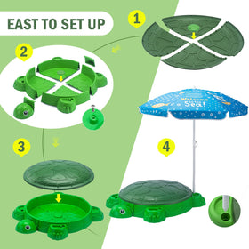 VROGTIK sandbox uses non toxic plastic with smooth safety edges.