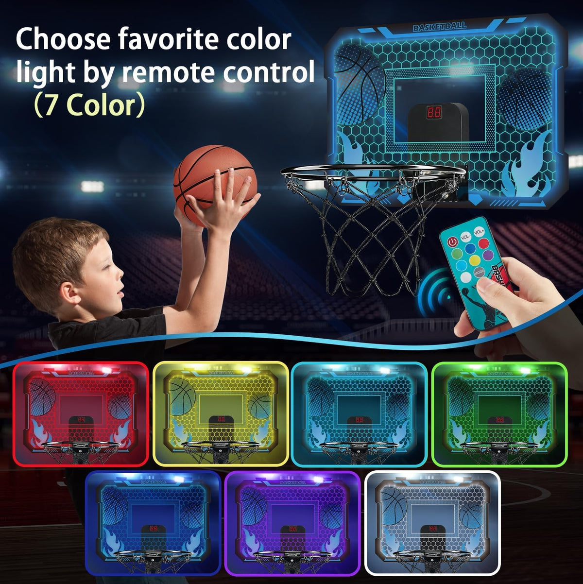 VROGTIK shatterproof backboard and steel rim ensure durable dunk-friendly play
