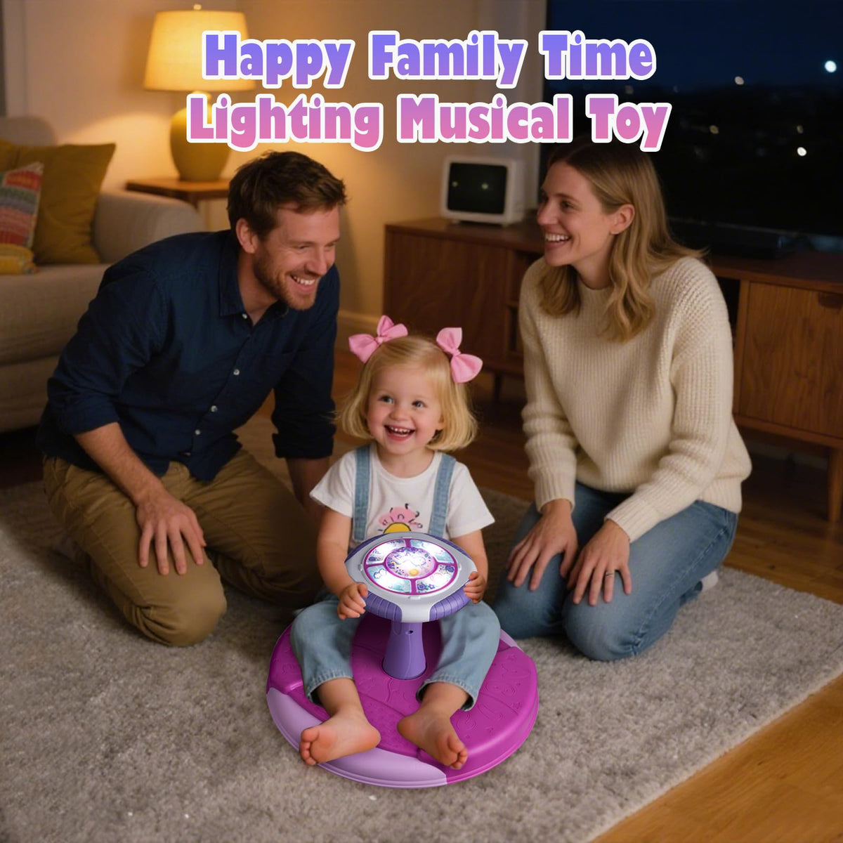 VROGTIK sturdy base ensures smooth spins on carpet and floor.