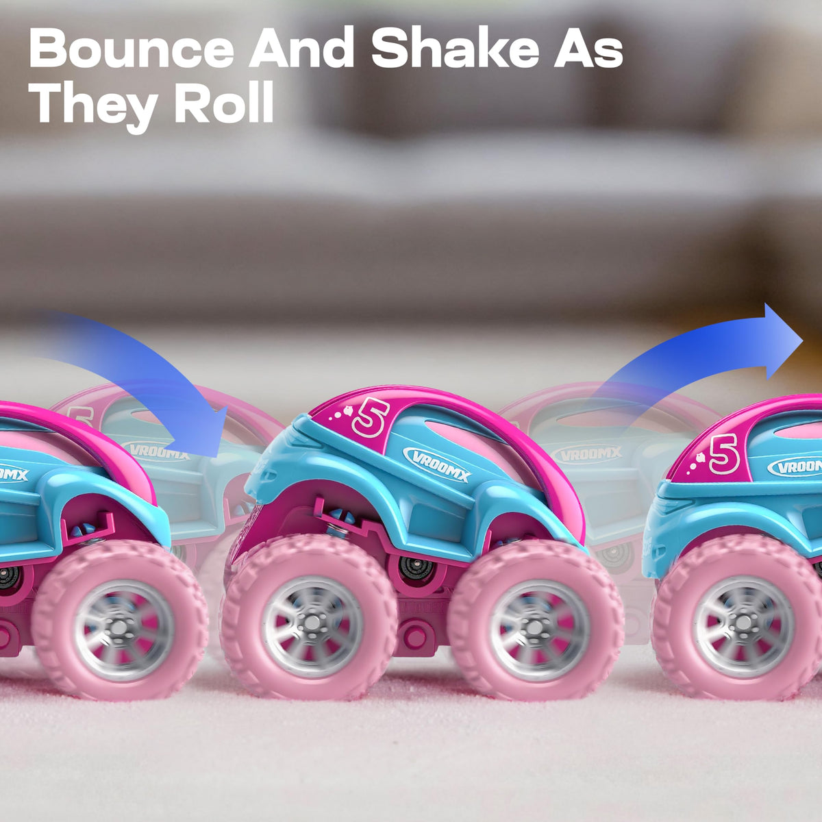 Vroomix Jova 360 degree spin trucks for playful motion