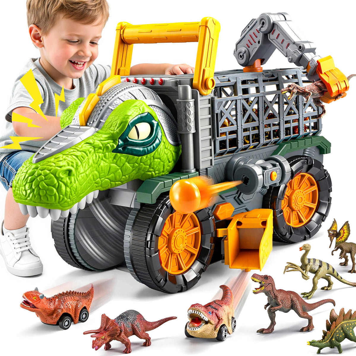 Vroomix JOVA dinosaur-truck exterior showcases a bold playset for toddlers