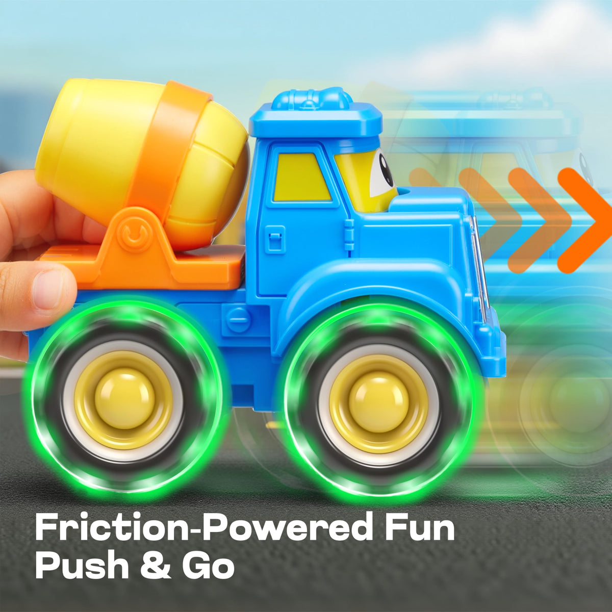 Vroomix JOVA GlowRover friction-powered play without batteries