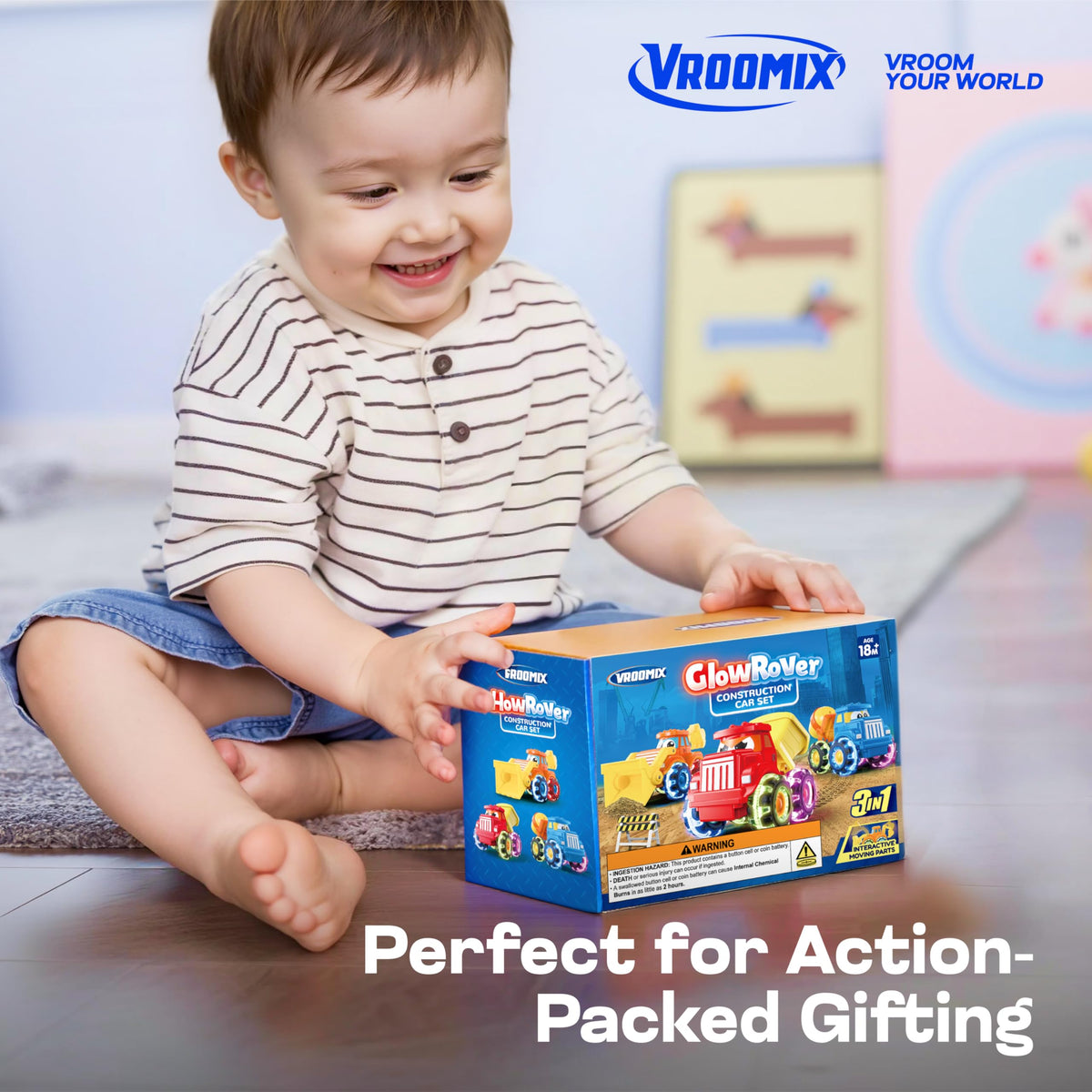 Vroomix JOVA GlowRover kid-friendly durable plastic for toddlers ages 2–7
